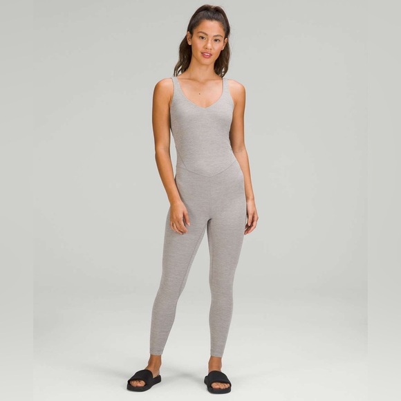 lululemon athletica Pants - Lululemon Align Bodysuit 25" - Heathered Gull Grey